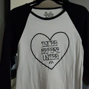 Bella Dona baseball t nwot 3/4 sleeve